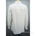 Solida camicia a maniche lunghe da donna bianca